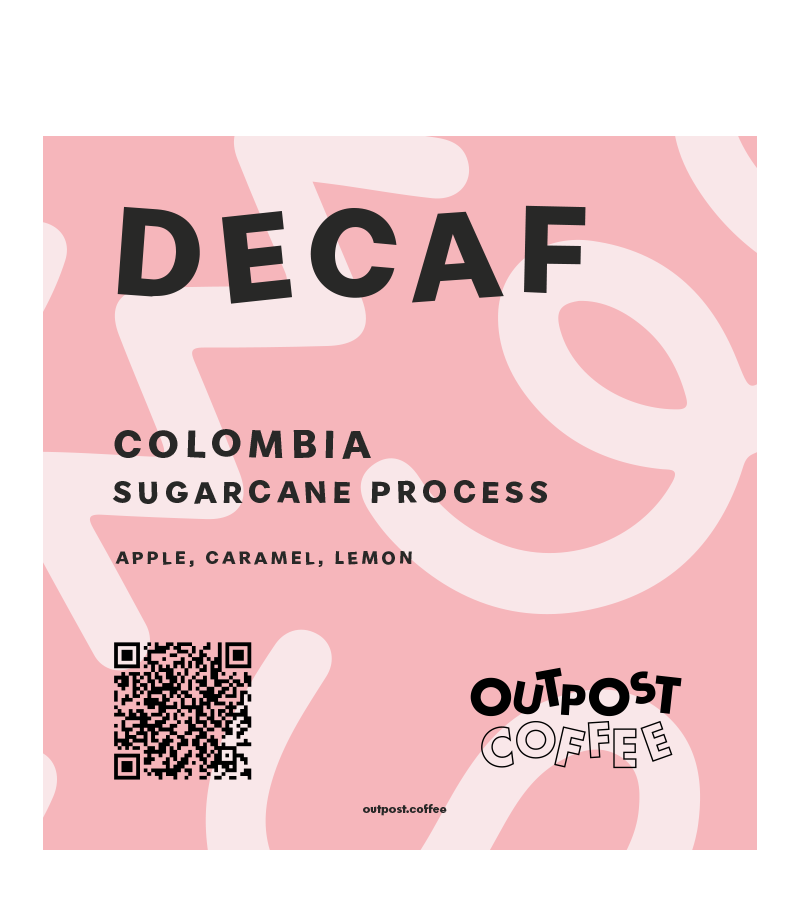Decaf, Colombia, Washed, Sugarcane Process