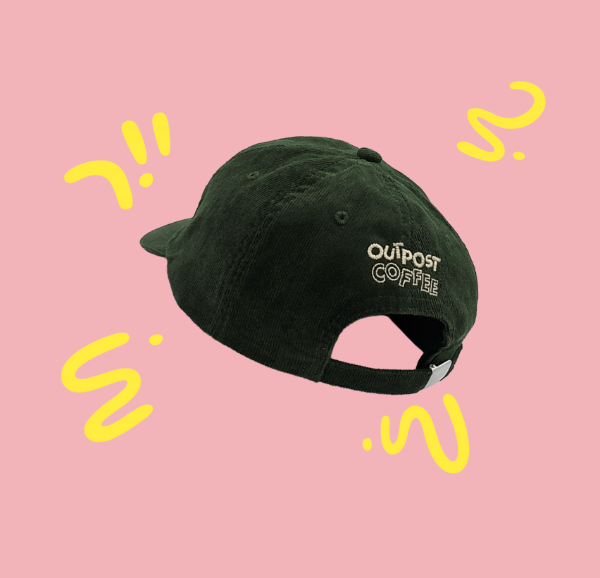 'Coffee Lover' 6 panel cord cap